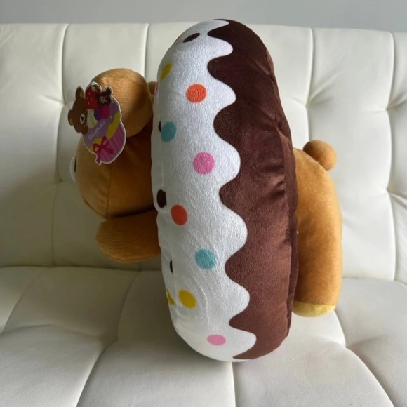 Rilakkuma San-x Donut Stuffed Plushie Large 20” - Picture 3 of 12